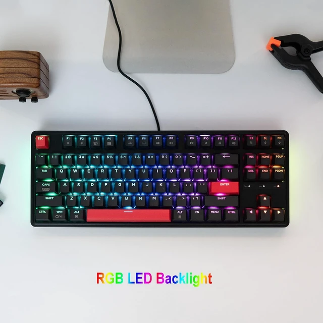 Alt view image 10 of 14 - Keychron C3 Pro QMK/VIA Custom Mechanical Keyboard, 8000 Polling Rate Hot Swappable Programmable 87 Keys Compact TKL Layout Gasket Mount, RGB Backlight Wired Gaming Keyboard with Super Red Switches