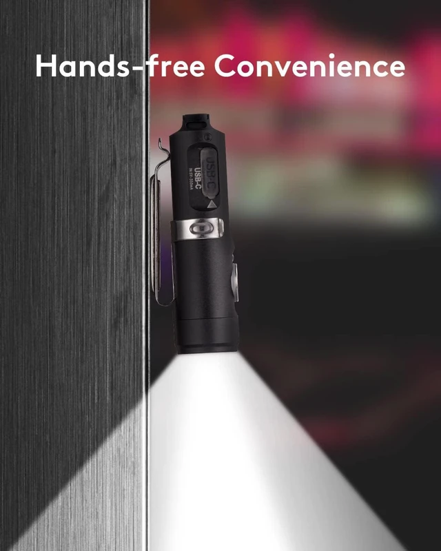 Alt view image 8 of 10 - RovyVon Aurora A3 4th Generation EDC Keychain Flashlight, 650 Lumens Super Bright Mini Handheld Flashlight, Powered by USB Rechargeable Built-in Battery for Camping, Outdoors, Everyday Carry
