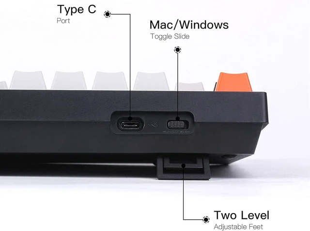 Alt view image 12 of 14 - Keychron C1 87 Key TKL Wired Mechanical Keyboard for Mac Windows, 80% Layout Gateron Brown Switch White LED Backlit Double-Shot ABS Keycaps, USB-C Gaming Keyboard for Gamer/Typists/Office