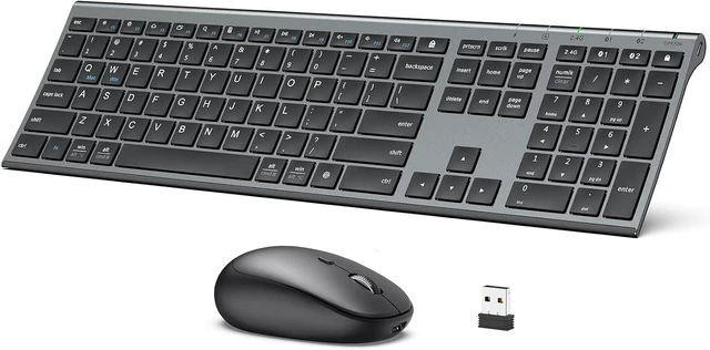 Alt view image 8 of 14 - iClever DK03 Bluetooth Keyboard and Mouse, Rechargeable Dual-Mode (Bluetooth 4.2 + 2.4G) Wireless Keyboard and Mouse Combo, Ultra-Slim Multi-Device Keyboard for Mac, iPad, Apple, Android, Windows