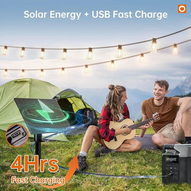 Alt view image 10 of 14 - addlon 78FT(72+6) Solar String Lights Outdoor, Waterproof Solar Powered Outside Lights with Remote & USB Port, ST38 LED Shatterproof Bulbs, Dimmable Solar Light for Camping Backyard Porch