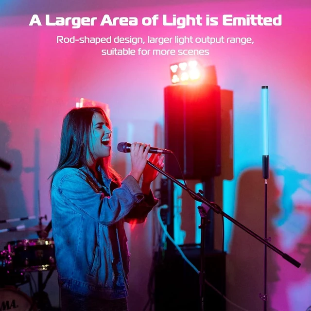Alt view image 13 of 14 - Ulanzi VL119 RGB LED Light Wand, 360°RGB Video Wand Stick for Photography, 2600mAh Built-in Rechargable Cube Light 2500-9000K Dimmable Camera Light w LCD