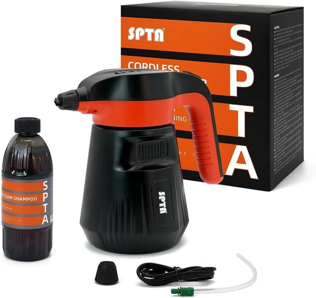 Alt view image 8 of 14 - SPTA Pressure Foam Sprayer, 2.25L/76 oz Electric Pressurized Soap Sprayer Car Foam Sprayer, Cordless Pump Sprayer, Car Wash Pressure Washer Foamer with 500ML Shampoo for Detailing