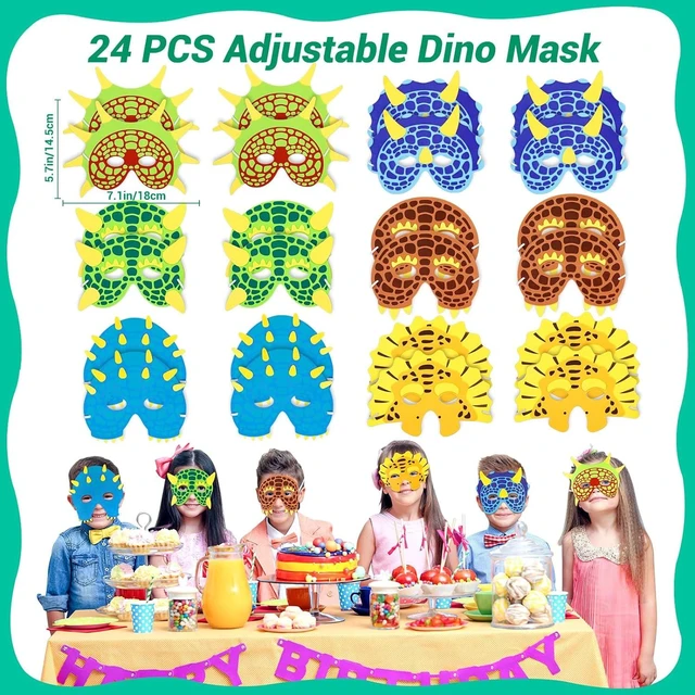 Alt view image 8 of 12 - INNOCHEER Dinosaur Party Favors, Dinosaur Birthday Decorations 24 Pack Dinosaur Party Supplies Dinosaur Party Decorations, Dinosaur Goodie Bags for Birthday Party Favors for Kids 3-5 4-8 8-12 Dino