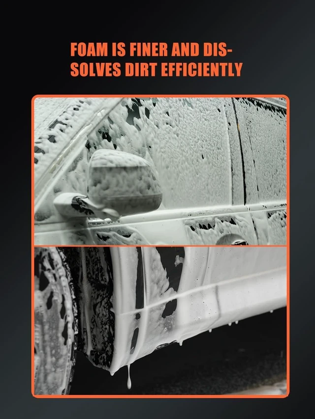 Alt view image 10 of 14 - SPTA Pressure Foam Sprayer, 2.25L/76 oz Electric Pressurized Soap Sprayer Car Foam Sprayer, Cordless Pump Sprayer, Car Wash Pressure Washer Foamer with 500ML Shampoo for Detailing