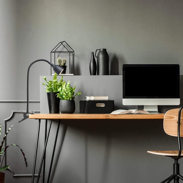 Alt view image 13 of 14 - Newhouse Lighting NHCLP-OL-BK Olivia Dimmable and Color Temperature Changing Clamp Light Desk Lamp Black