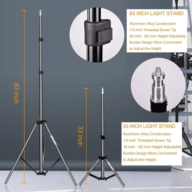 Alt view image 11 of 14 - EMART Umbrella Photography Lighting Kit, 200/700W Bulbs, Soft Light Continuous Photographic Reflector Set for Portrait Studio Video Recording, Filming, Podcast