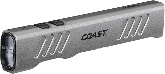 Alt view image 8 of 14 - Coast Slayer 1150 Lumen USB-C Rechargeable LED Flashlight with Spot/Flood, Memory Mode and Pocket Clip, Silver