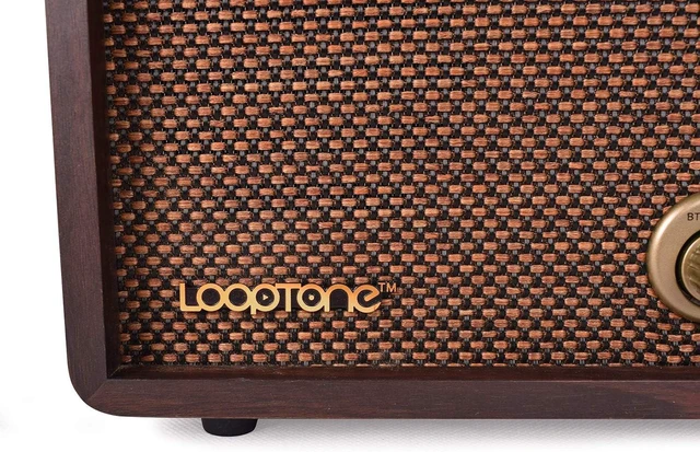 Alt view image 14 of 14 - LoopTone FM AM Radio Retro Wood Radio with Bluetooth Play Mp3 and Antenna Built in Speaker for Kitchen Living Room Coffee