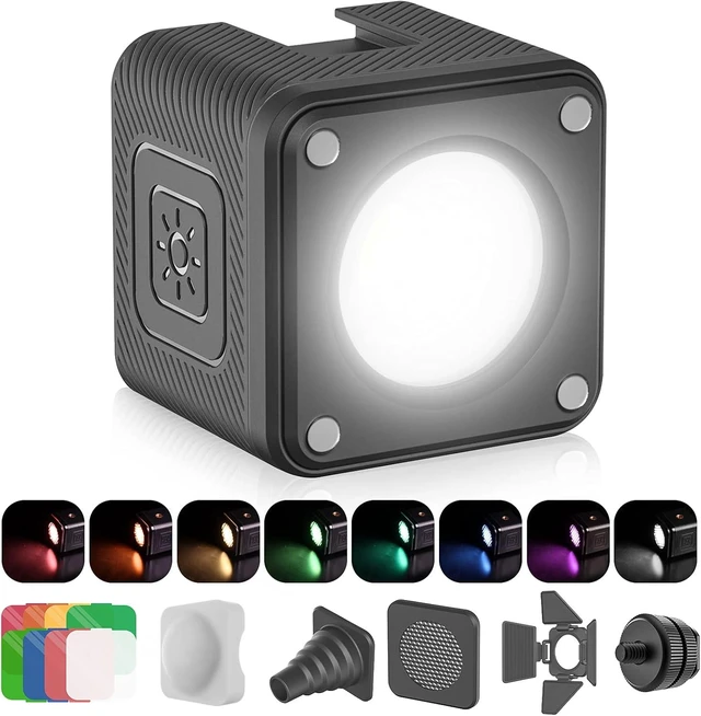 Alt view image 6 of 10 - ULANZI LED Video Light Waterproof IP68 Camera Lighting Kit Mini Cube with 8 Color Gel Filters, Dimmable Portable Fill Photography Light 5500K CRI95+ for DSLR Camera Sony Canon Nikon Action Camera