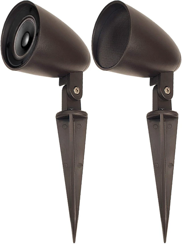 Alt view image 8 of 14 - OSD Audio 2.5" Landscape In Ground/Mountable 30W Speaker, Outdoor Weather Resistant Pair, LS2 Bronze (Pair)