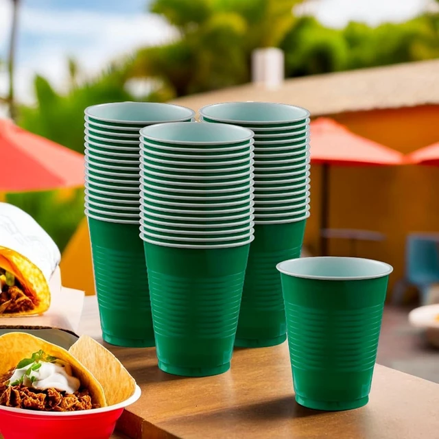 Alt view image 6 of 8 - Amscan 436801.03 Big Party Pack Festive Green Plastic Cups | 16 oz.| Pack of 50 | Party Supply