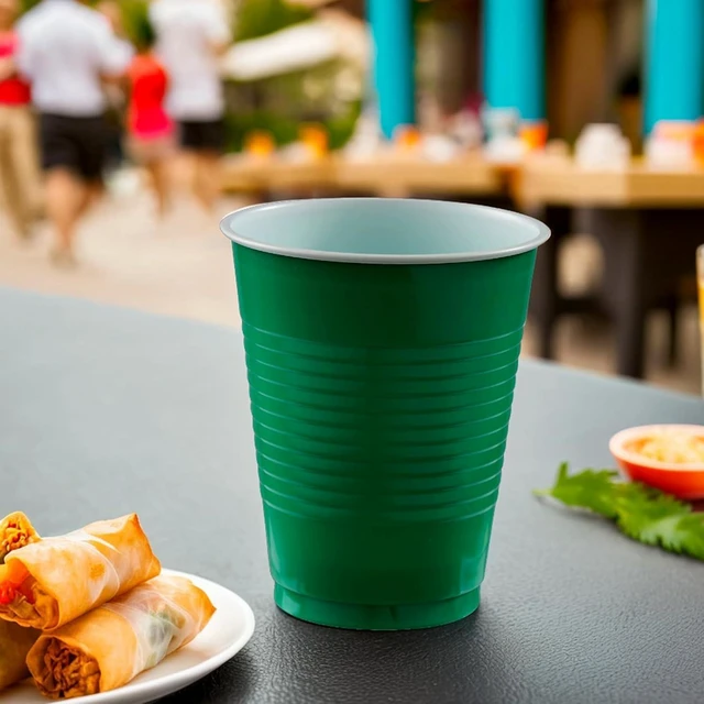 Alt view image 7 of 8 - Amscan 436801.03 Big Party Pack Festive Green Plastic Cups | 16 oz.| Pack of 50 | Party Supply