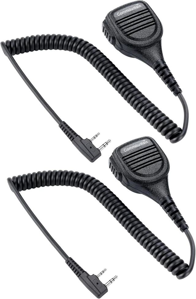 Alt view image 8 of 14 - commountain Heavy Speaker Mic Compatible for Baofeng Radios BF-F8HP UV-82HP UV-5R UV82 UV82C UV5R5 UV5RA UV5RE UV5X3 and Kenwood BTECH Retevis Samcom Radios, Walkie Talkie Microphone-2 Pack