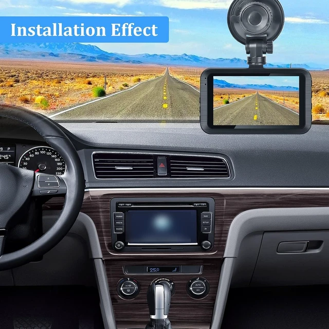 Alt view image 9 of 14 - Dash Camera for Car - 3 Inch 1080P IPS Touchscreen Car Camera - G-Sensor/Loop Recording / 24H Parking Monitor / 150° Wide Angle/Night Vision/Exposure Compensation/Support TF Card