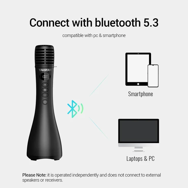 Alt view image 10 of 12 - TAKSTAR Bluetooth Microphone & Voice Amplifier, 15W Wireless Handheld Mic with Speaker LED Display, 4 Modes, Noise Canceling, Portable PA System for Teaching Singing Speaking Karaoke Wedding - DA10