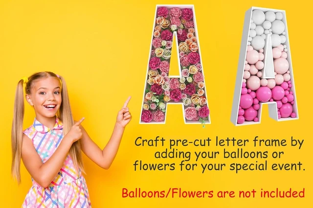 Alt view image 11 of 12 - 2FT Sign & Mosaic Balloon Frame Letter DIY Fillable Letters Kit for Birthday Party Wedding Backdrop Decor