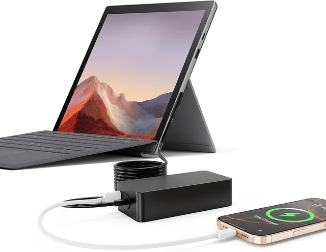 Alt view image 10 of 14 - 65W Charger for Microsoft Surface Pro X, 3,4,5,6,7,7+,8,9,10,11 | Power Adapter for Windows Surface Laptop 7/6/5/4/3/2/1, Go Tablet, Book 3/2/1