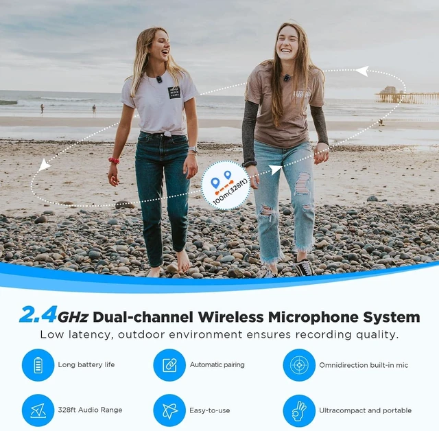 Alt view image 10 of 14 - Saramonic Blink500 Prox-Q4 Wireless Lavalier Microphone for iPhone iPad - mini Plug Play Cordless Lapel Mic for Vlog Podcast Facebook Live Stream Filming Video Recording (TX+TX+RX)