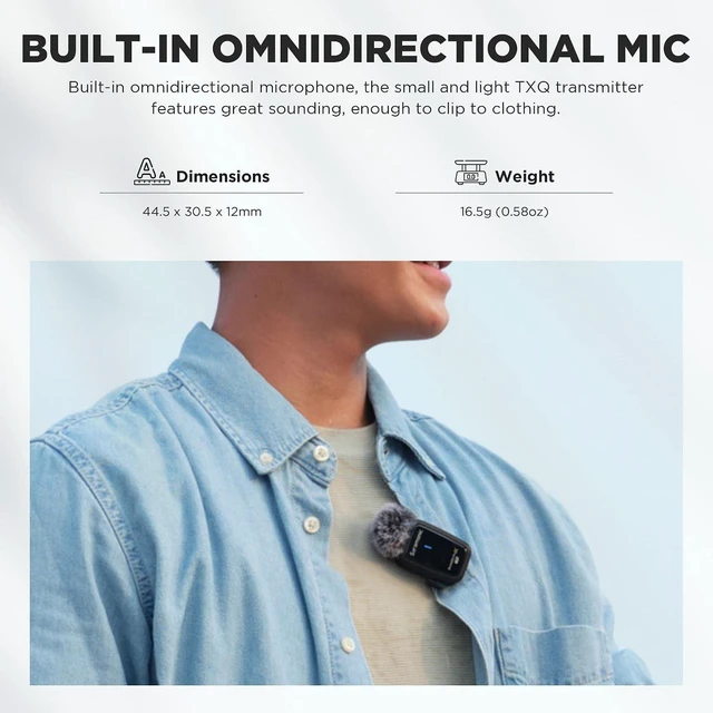 Alt view image 11 of 14 - Saramonic Blink500 Prox-Q4 Wireless Lavalier Microphone for iPhone iPad - mini Plug Play Cordless Lapel Mic for Vlog Podcast Facebook Live Stream Filming Video Recording (TX+TX+RX)
