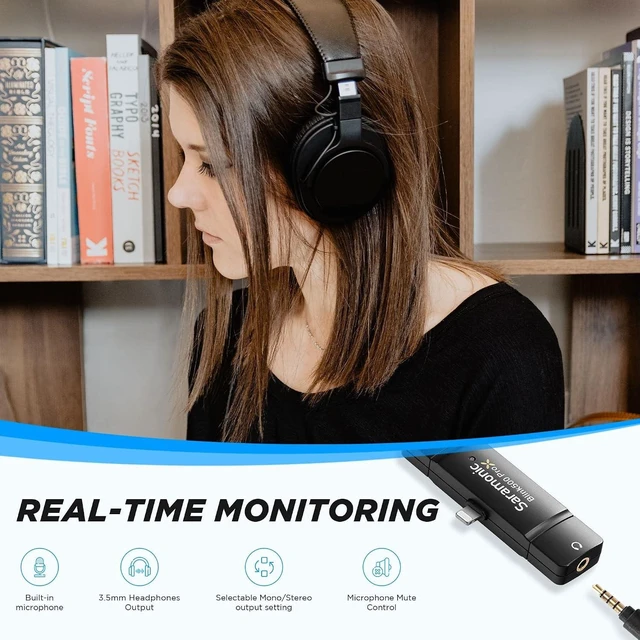 Alt view image 13 of 14 - Saramonic Blink500 Prox-Q4 Wireless Lavalier Microphone for iPhone iPad - mini Plug Play Cordless Lapel Mic for Vlog Podcast Facebook Live Stream Filming Video Recording (TX+TX+RX)