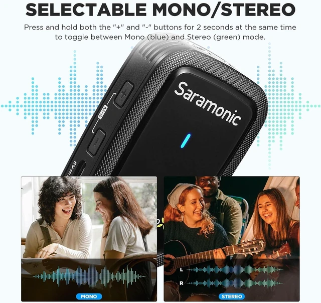 Alt view image 14 of 14 - Saramonic Blink500 Prox-Q4 Wireless Lavalier Microphone for iPhone iPad - mini Plug Play Cordless Lapel Mic for Vlog Podcast Facebook Live Stream Filming Video Recording (TX+TX+RX)