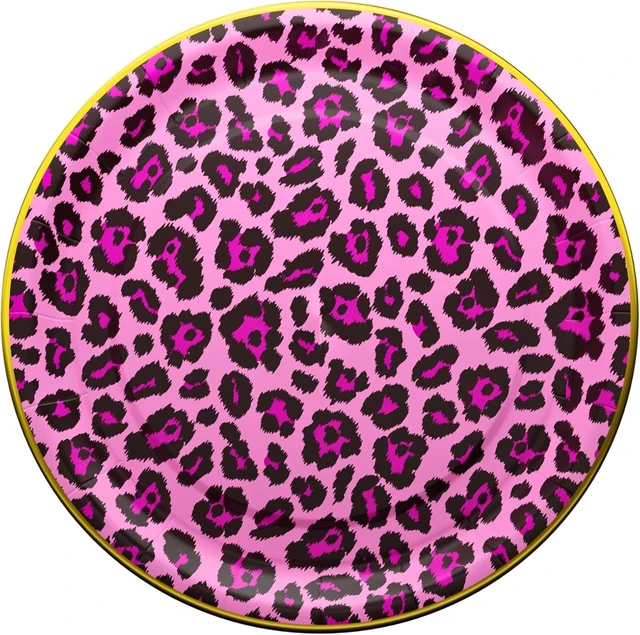 Alt view image 10 of 12 - Pink Leopard Deluxe Party Supplies Pack (124 Pieces for 16 Guests) - Cheetah Party Decorations, Two Wild Birthday for Girls - Blue Orchards