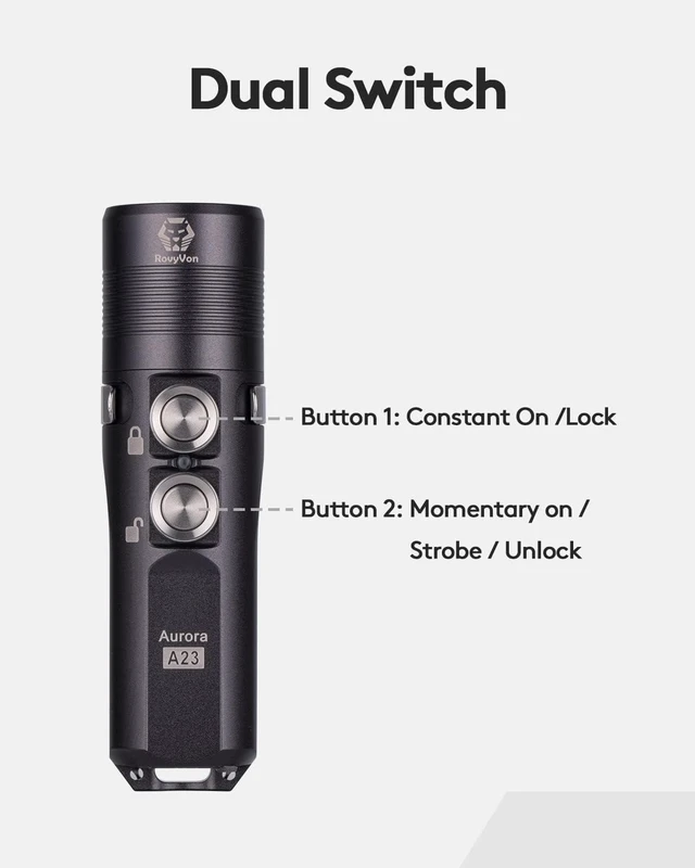 Alt view image 7 of 10 - RovyVon A23 G2 1000 lumens USB-C Rechargeable EDC Flashlight, 6500K Cool White 850mAh LED Pocket Flashlight Keychain, with Magnetic Pocket Clip for EDC Carry, Camping and Hiking (Gunmetal)