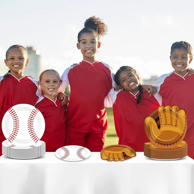 Alt view image 14 of 14 - Justforjoyful 100Pcs Baseball Plates Baseball Party Supplies 9inch Sports Themed Birthday Party Plates Disposable Baseball Dinner Dessert Paper Plates for Baseball Birthday Gamed Day Party Decorations