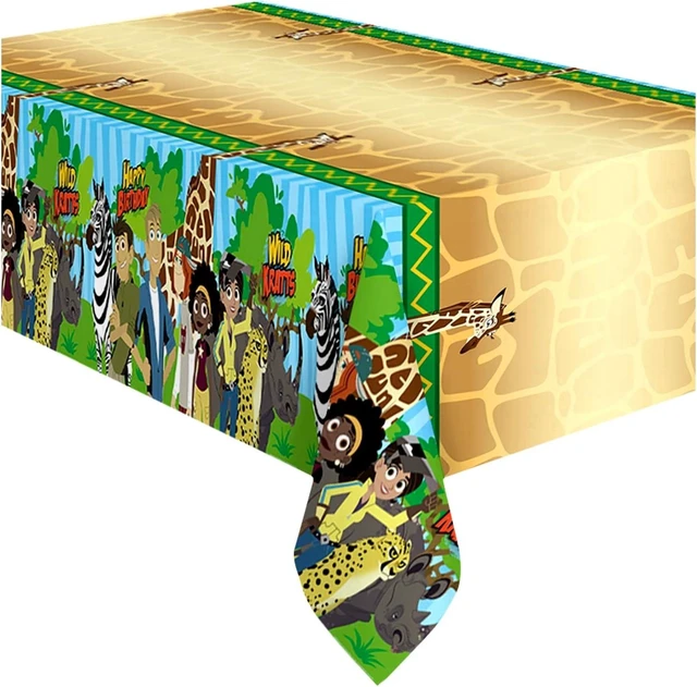 Alt view image 7 of 12 - Treasures Gifted Officially Licensed Wild Kratts Birthday Party Supplies - Pack of 3 Tablecloth 54 x 108 Inches - Wild Kratts Party Decorations - Disposable Plastic Happy Birthday Tablecloth