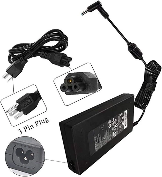 Alt view image 11 of 12 - 150W AC Adapter Fit for HP ZBook Studio Victus 15, OMEN by 15 17, Pavilion Gaming 15 17, TPN-CA11 TPN-DA09 150W 135W 120W HP Laptop Charger Power Cord