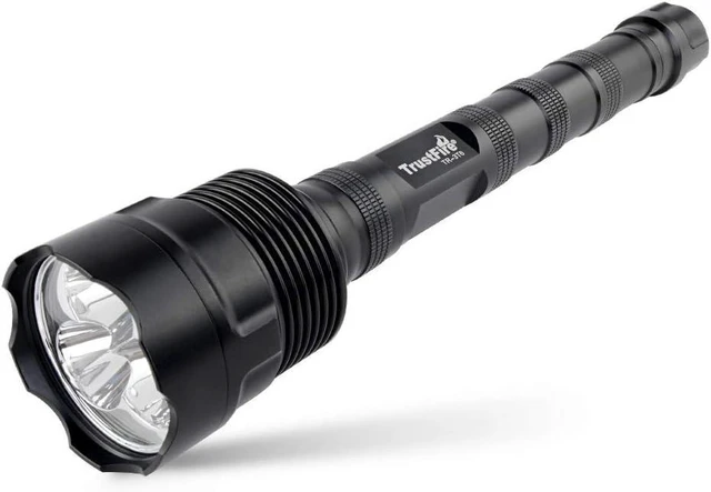 Alt view image 5 of 8 - TrustFire TR-3T6 LED Flashlight, Super Bright 3800 Lumens, Water Resistant 5 Light Modes Large Tactical Torch by 2X or 3X Rechargeable Battery(not Included)