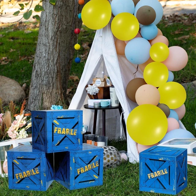 Alt view image 14 of 14 - Qilery 16 Pcs Balloon Box Party Military Supply Fragile Loot Drop Box Party Favors with Yellow Balloons Entertainment Theme Birthday Activities Box for Birthday Christmas