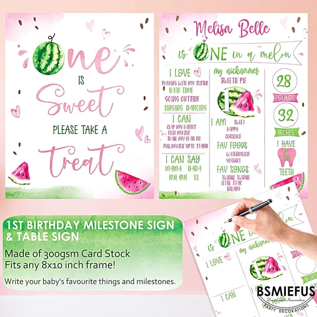 Alt view image 10 of 12 - One in A Melon Party Decorations, Watermelon First Birthday Party Supplies, One in a Melon Backdrop High Chair Banner, Baby 1st Birthday Balloon Boxes