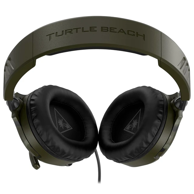 Alt view image 13 of 14 - Turtle Beach Recon 70 Wired Multiplatform Gaming Headset for Xbox, PC, PS5 | Xbox Series X|S, Xbox One, PlayStation, PS4, Mobile, Flip-to-Mute Mic, 40mm Speakers, Lightweight, Soft Earpads, Green Camo