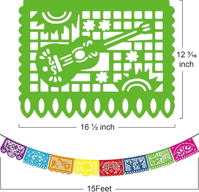 Alt view image 9 of 14 - Asoulin 6PCS Mexican Party Banners, Cinco De Mayo Decoration Fiesta Party Decoration, Mexican Themed Party Decor 5 De Mayo Banner Plastic Papel Picado, Mexico Birthday Party Supplies -12 Patterns/90FT