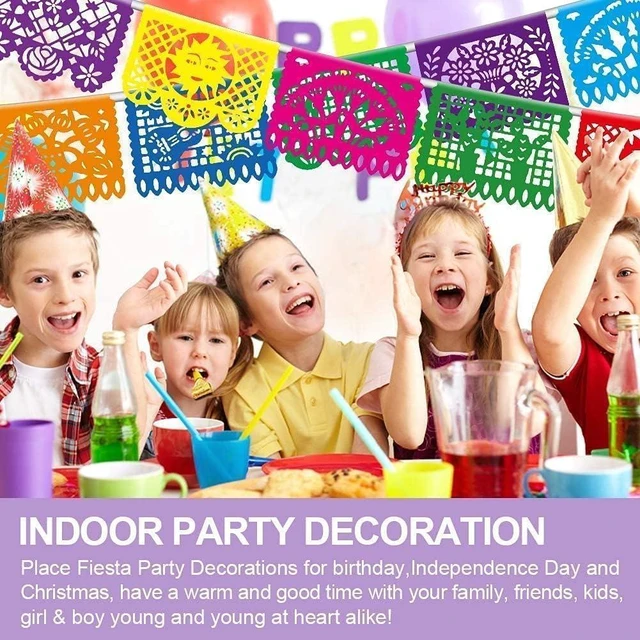 Alt view image 13 of 14 - Asoulin 6PCS Mexican Party Banners, Cinco De Mayo Decoration Fiesta Party Decoration, Mexican Themed Party Decor 5 De Mayo Banner Plastic Papel Picado, Mexico Birthday Party Supplies -12 Patterns/90FT