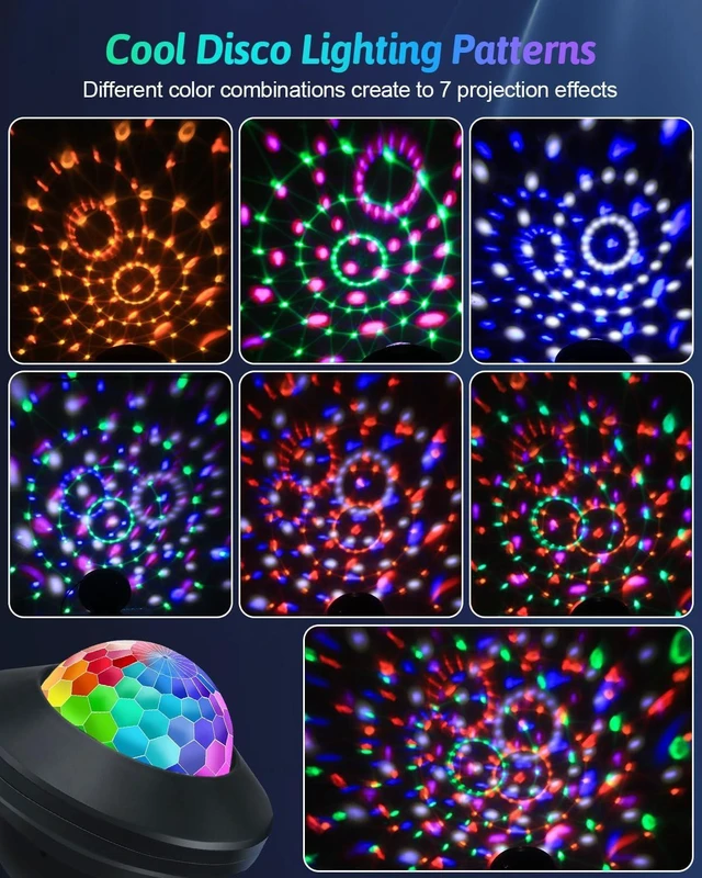 Alt view image 12 of 14 - Luditek 2-Pack Party Karaoke Lights with Remote for Kids Party Supplies Dancing Birthday Decorations, USB Powered 6 Light Colors, Boys Toys Gifts for Christmas Party Decorations Home Room