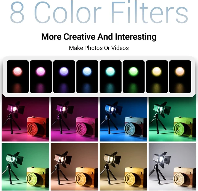 Alt view image 10 of 14 - SmallRig RM01 Mini LED Video Light Waterproof Portable Lighting Kit with 8 Color Filters, Barndoor, Diffuser, Dimmable Fill Light 5600K CRI95, Lume Cube Camera Light for Macro Photography, Stop Motion