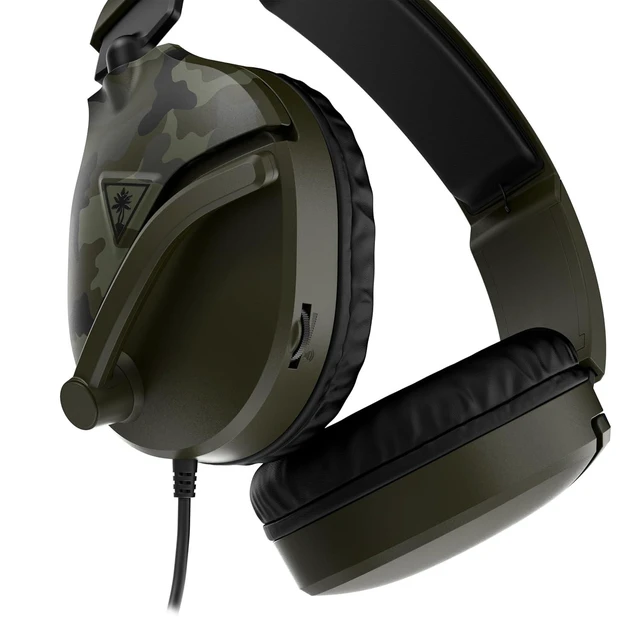 Alt view image 14 of 14 - Turtle Beach Recon 70 Wired Multiplatform Gaming Headset for Xbox, PC, PS5 | Xbox Series X|S, Xbox One, PlayStation, PS4, Mobile, Flip-to-Mute Mic, 40mm Speakers, Lightweight, Soft Earpads, Green Camo