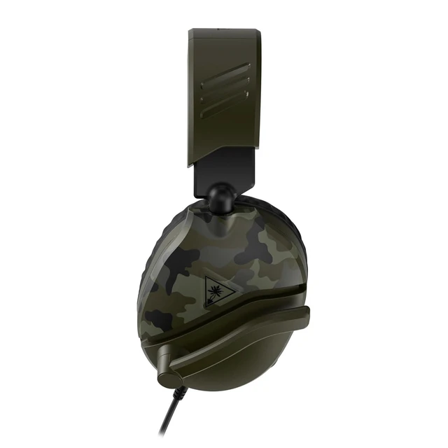 Alt view image 12 of 14 - Turtle Beach Recon 70 Wired Multiplatform Gaming Headset for Xbox, PC, PS5 | Xbox Series X|S, Xbox One, PlayStation, PS4, Mobile, Flip-to-Mute Mic, 40mm Speakers, Lightweight, Soft Earpads, Green Camo