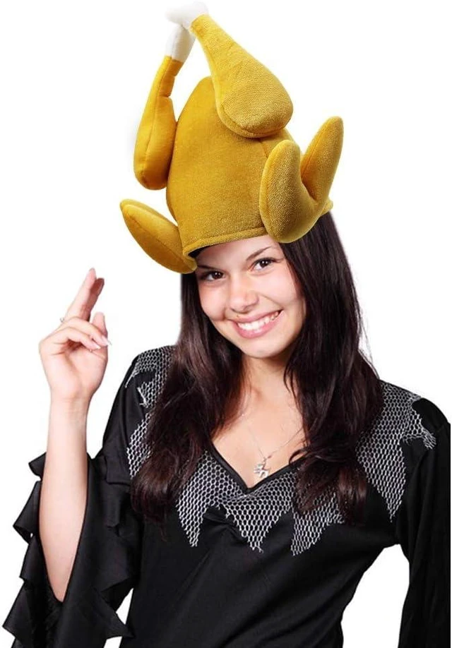 Alt view image 14 of 14 - yosager 3 Pack Men's Roasted Turkey Hat, Thanksgiving Halloween Turkey Costume Funny Hat for Christmas Holiday Party Favors Party Supplies