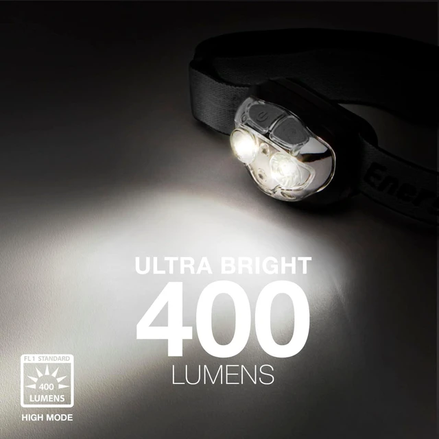 Alt view image 10 of 14 - Energizer PRO-400 Headlamp Rechargeable, IPX4 Water Resistant Rechargeable Headlamp, Ultra Bright Multiple Light Modes Head Lamp, Camping, Running, Outdoors, Emergency Light, USB Included