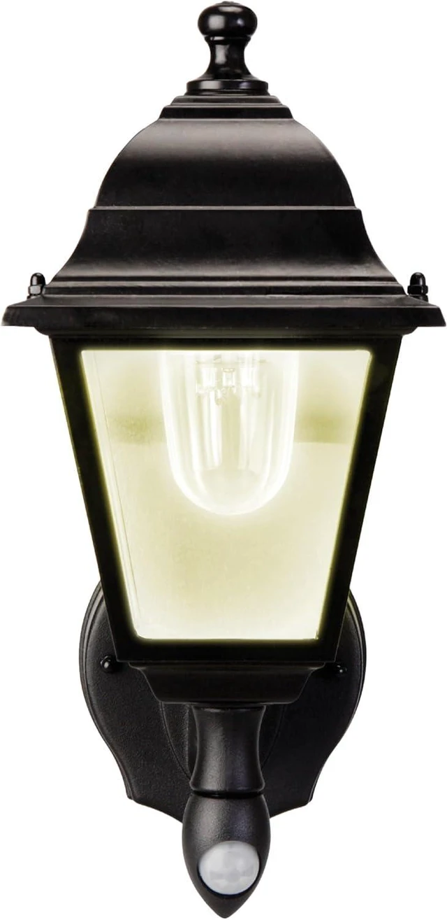 Alt view image 7 of 12 - Maxsa 43319 Premium Battery-Powered Motion-Activated Decorative Outdoor Warm White LED Wall Sconce Lighting Fixture, Metal Housing, Black