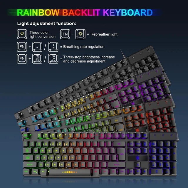 Alt view image 9 of 12 - Gaming Keyboard and Mouse,Headphones,Mouse padAll in One Combo for PC Gamers and Xbox and PS4 Users