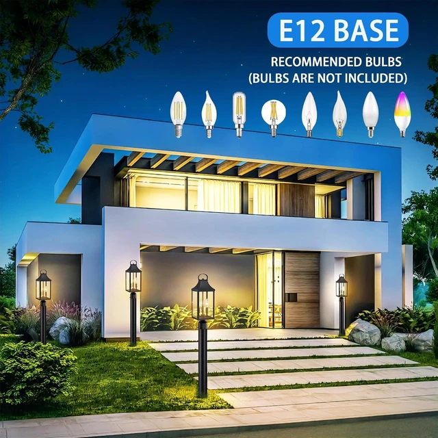 Alt view image 13 of 14 - 18.62 Post Light Outdoor, Large 3-Light Lamp Post Light Fixture, Modern Pillar Outside Lighting Waterproof Post Lantern Lamp Outdoor Post Light Fixtures Pole Lights for Porch, 1 Pack