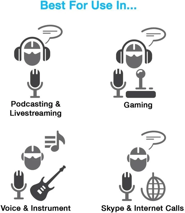 Alt view image 11 of 12 - Cyber Acoustics Premium USB Microphone with Dual Recording Patterns - 24-bit Recording Perfect for Podcasting and Vlogging - Compatible with PC and Mac (CVL-2009)