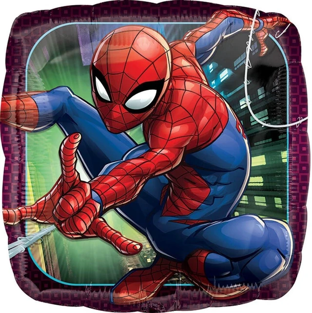 Alt view image 10 of 12 - Spiderman Birthday Party Supplies Airloonz Balloon Bouquet Decorations