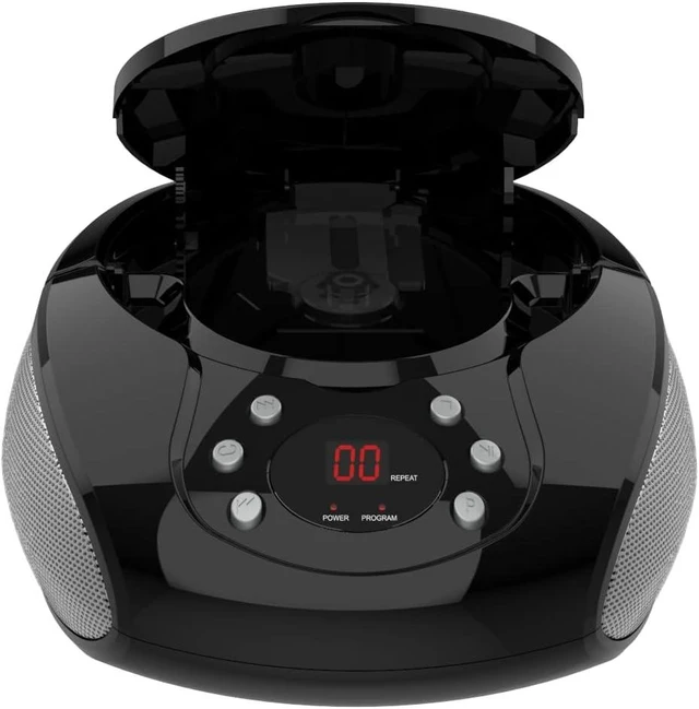 Alt view image 8 of 8 - PROSCAN Elite Portable CD Boombox with AM/FM Radio (Black)