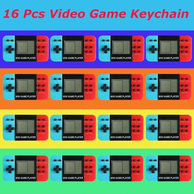 Alt view image 10 of 14 - APZ 16 Video Game Party Favors for Kids,Video Game Keychain Party Birthday Supplies,Goodies Bags Stuffer,Carnival Prizes,Treasure Box Toys